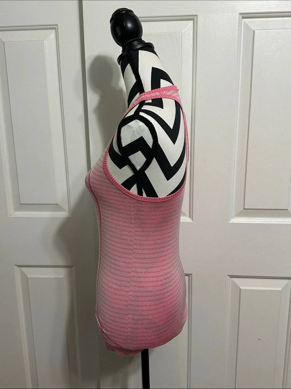 Lululemon Pink Striped Racerback Tank